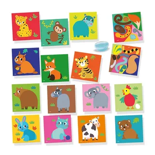 My First - 14 Kaarten - Vanaf 1 Jaar - Stickeren - Motorische Ontwikkeling - Schoencadeautjes Sinterklaas från SES Creative i Dierenstaarten plakken – produktbild 2 av 5