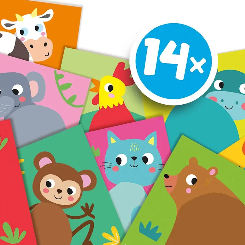 My First - 14 Kaarten - Vanaf 1 Jaar - Stickeren - Motorische Ontwikkeling - Schoencadeautjes Sinterklaas från SES Creative i Dierenstaarten plakken – produktbild 3 av 5