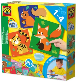 My First - 14 Kaarten - Vanaf 1 Jaar - Stickeren - Motorische Ontwikkeling - Schoencadeautjes Sinterklaas från SES Creative i Dierenstaarten plakken – produktbild 1 av 5