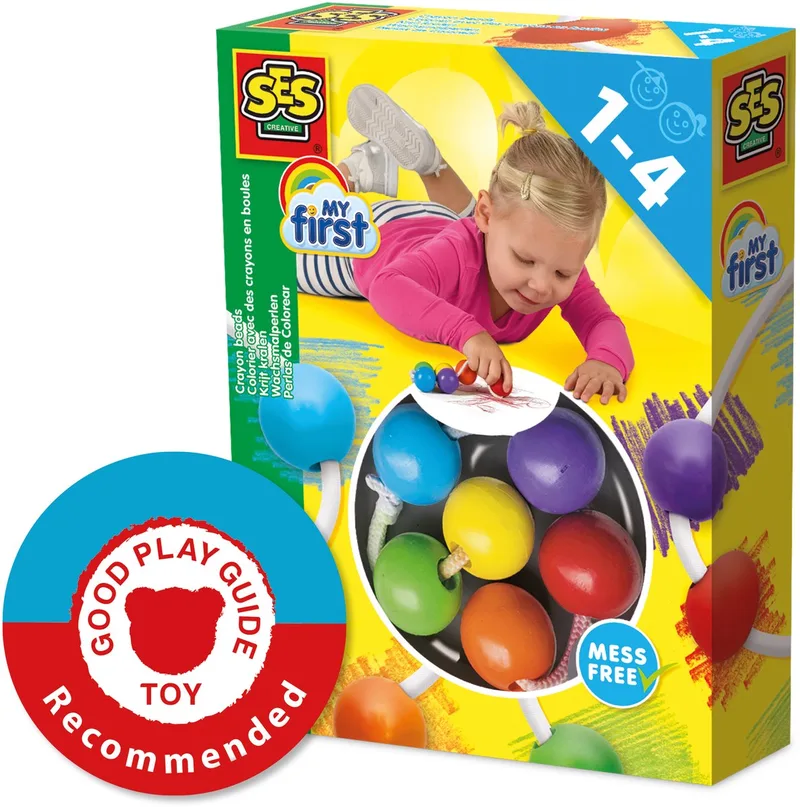 My First - Gemakkelijke Grip - Kleurt Niet op de Huid – Speelgoed 1 tot 4 jaar by SES Creative in Krijt kralen – product photo