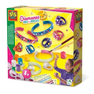 om te Versieren - Voor Meisjes vanaf 6 Jaar - Sieraden Maken - Schoencadeautjes Sinterklaas från SES Creative i Diamanzo ringen en armbanden – produktbild 2 av 4