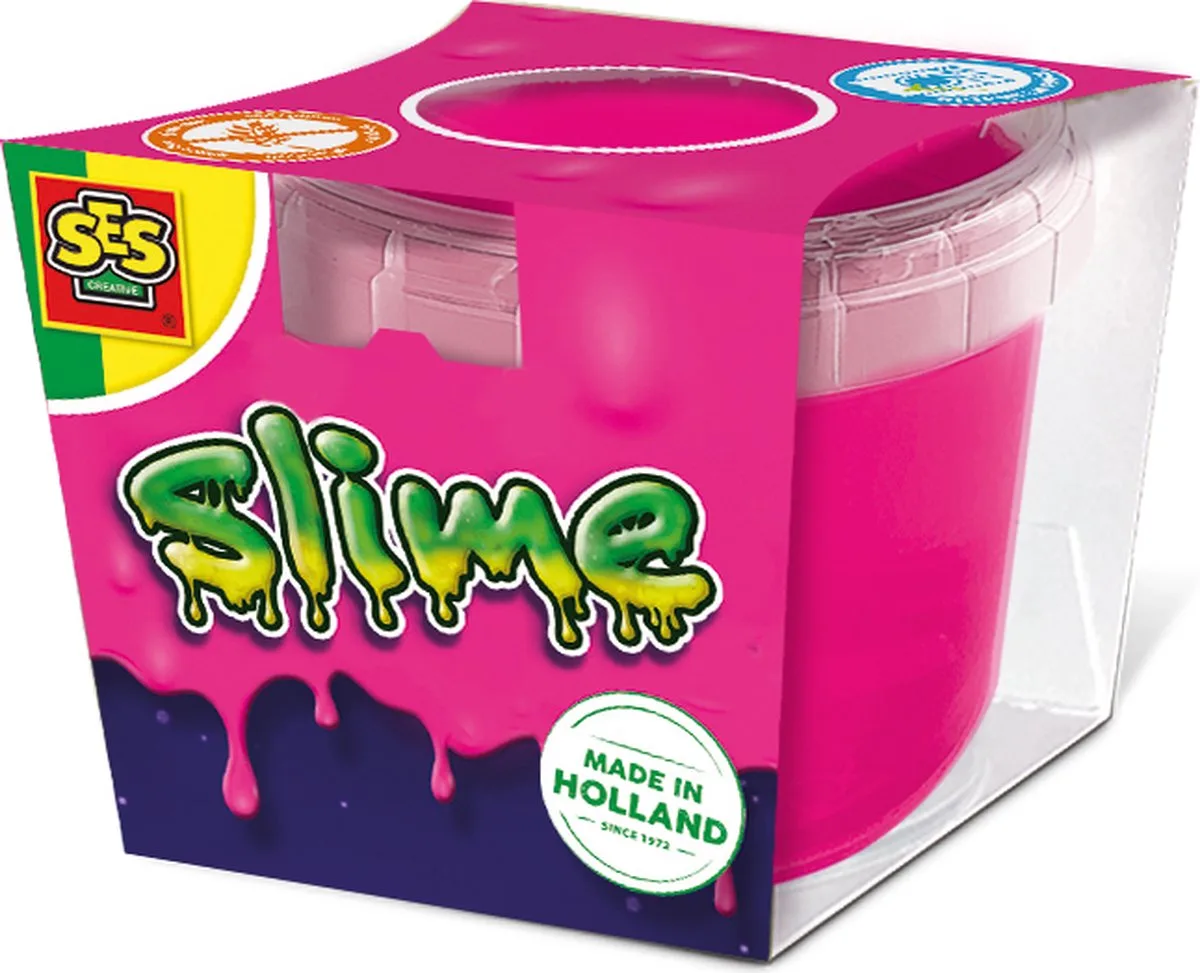 Slijm - 140 g - Vanaf 3 Jaar - Glutenvrij - Schoencadeautjes Sinterklaas fra SES Creative i Neon roze – produktbillede