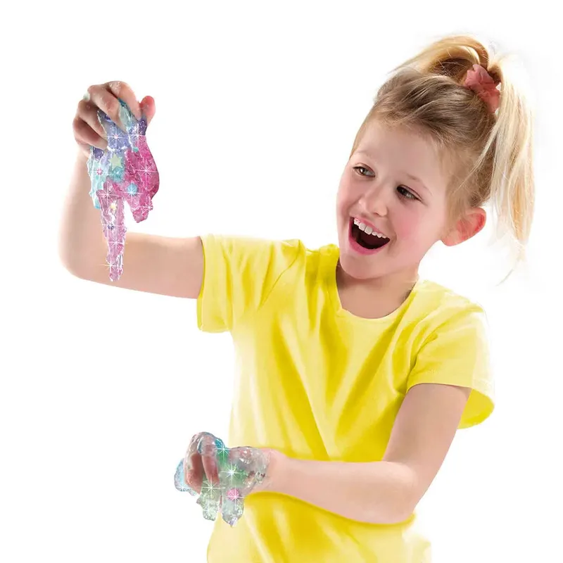 Slijm met Kralen en Sterren - 7 x 120 g - Vanaf 3 Jaar - Glow in the Dark - Schoencadeautjes Sinterklaas de SES Creative en Mix it mania – photo du produit 5 sur 5