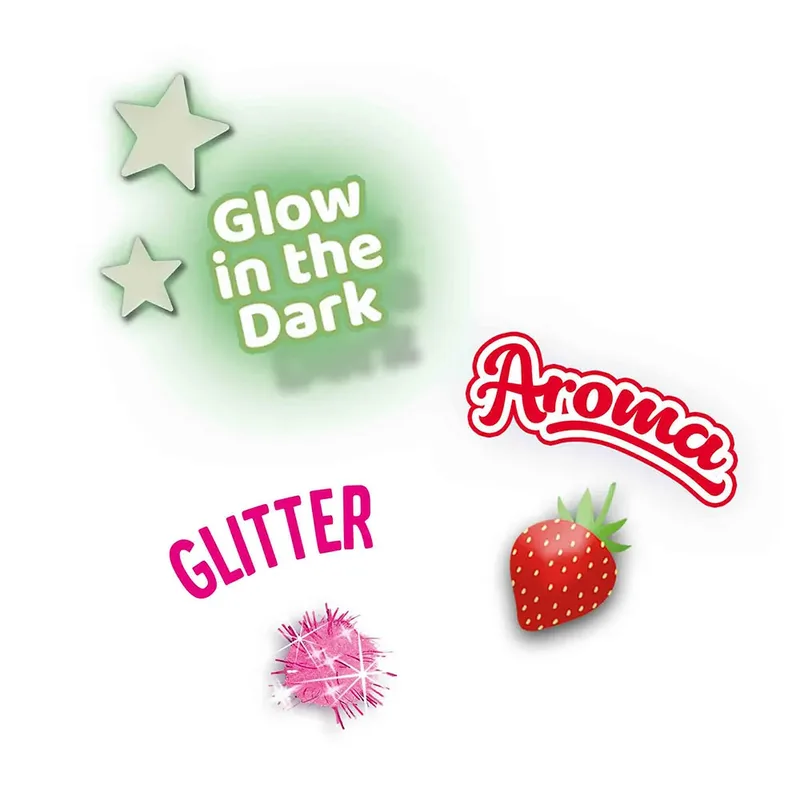 Slijm met Kralen en Sterren - 7 x 120 g - Vanaf 3 Jaar - Glow in the Dark - Schoencadeautjes Sinterklaas de SES Creative en Mix it mania – photo du produit 2 sur 5