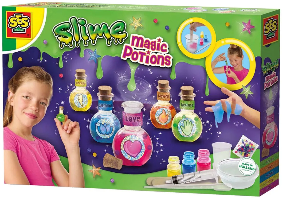 Slijm - Toverdrankjes - Vanaf 5 Jaar - 5 Flesjes - Schoencadeautjes Sinterklaas fra SES Creative i Mix it magic potions – produktbillede