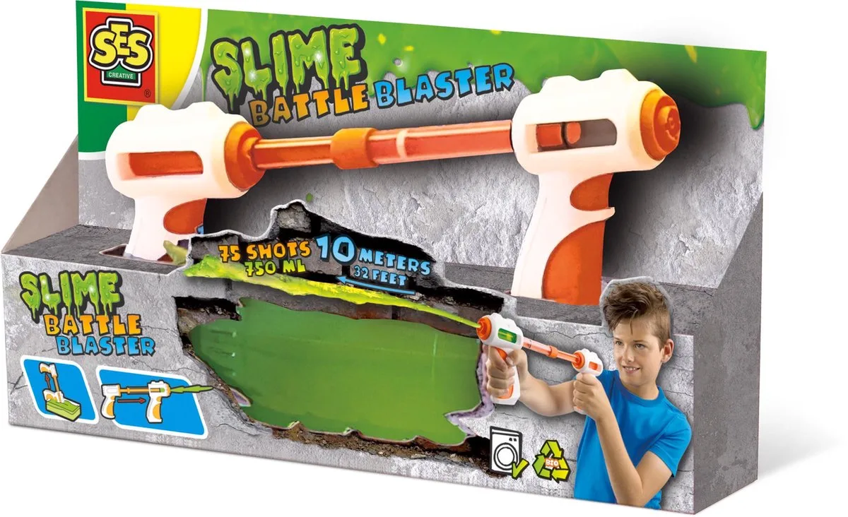 Slime battle blaster fra SES Creative i Orange – produktbillede