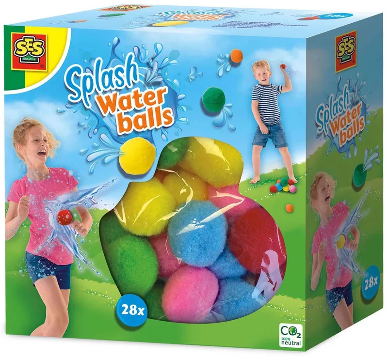 Splash Waterballen - 28 Stuks - Vanaf 3 Jaar - Waterballonnen - Herbruikbaar - Schoencadeautjes Sinterklaas van SES Creative in Splash waterballen 28 stuks – productfoto