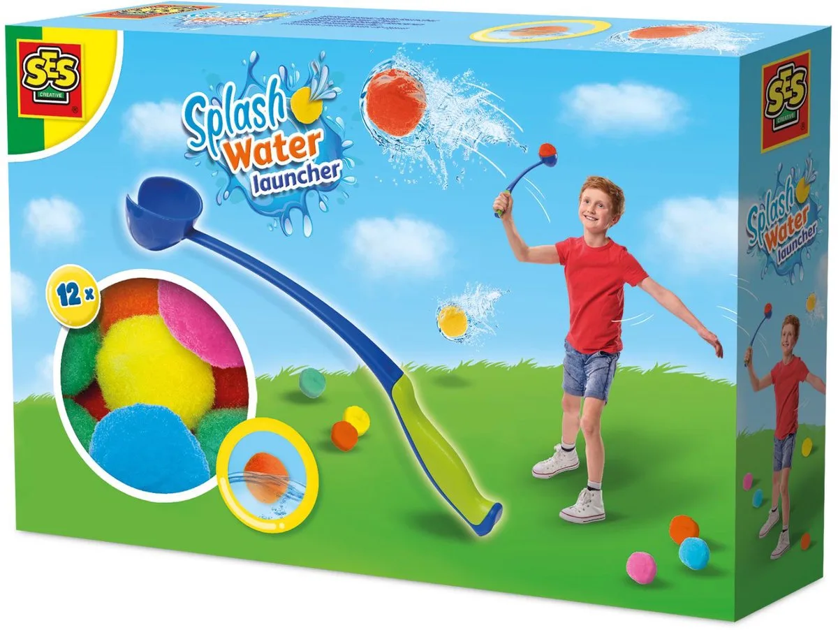 Splash Waterballen met Werper - 12 Stuks - Vanaf 3 Jaar - Waterballonnen - Herbruikbaar - Schoencadeautjes Sinterklaas från SES Creative i Waterballen werper – produktbild