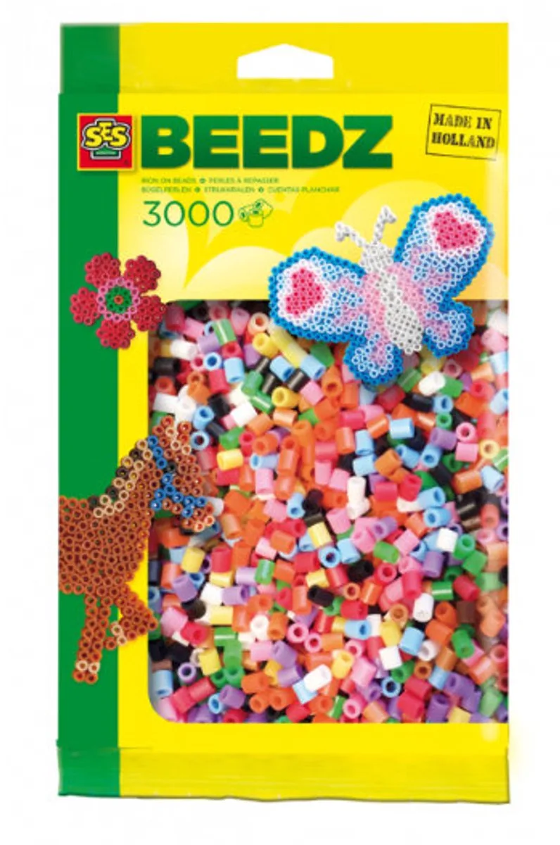 strijkkralen speelgoed 3000 stuks standaard multicolor. fra SES Creative i Flerfarvet – produktbillede