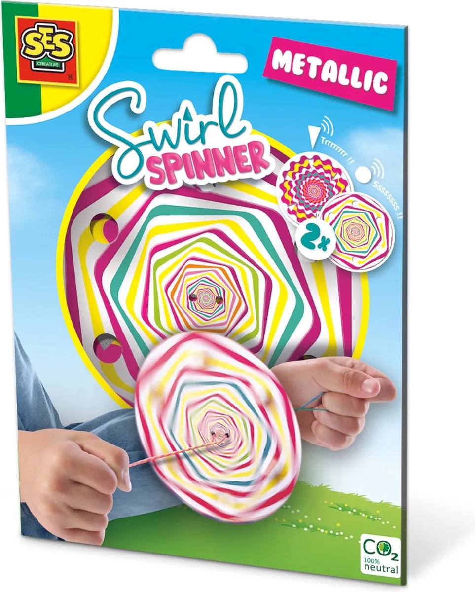 Swirl spinner - 2 spinners met neon draad von SES Creative in Metallic – Produktfoto