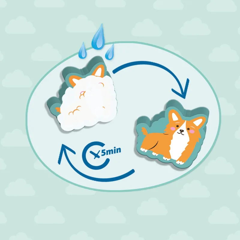 Tiny Talents - Badspeelgoed – Honden en kat wassen – illustraties verschijnen als het nat wordt - opnieuw te gebruiken - Speelgoed 1 jaar fra SES Creative i Honden wassen – produktbillede 2 af 2