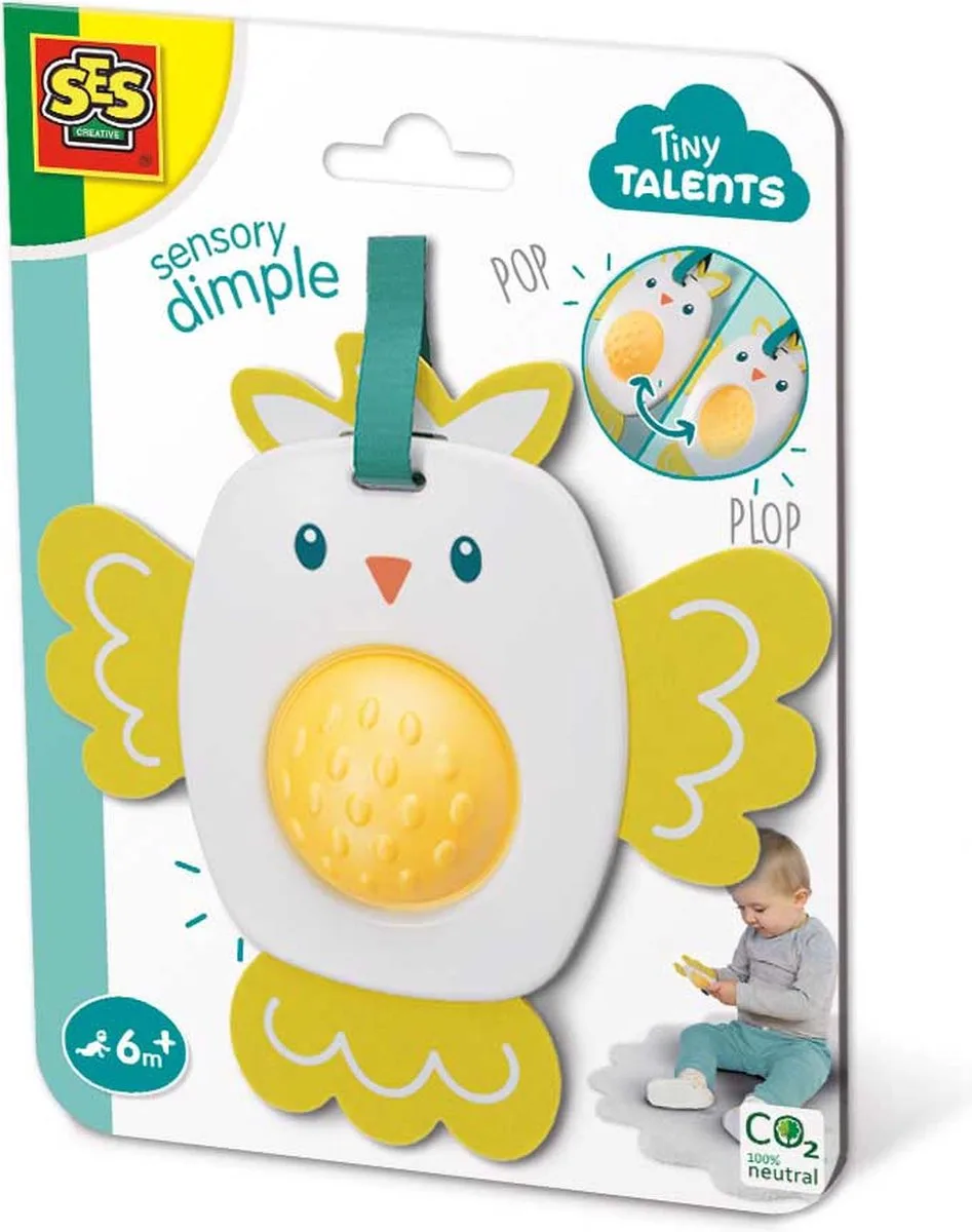 Tiny Talents - Grijpspeelgoed dimple - baby - fidget - verschillende materialen en texturen - Baby Speelgoed vanaf 6 maanden de SES Creative en Vogel – photo du produit