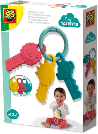 Tiny Talents - Sensorisch speelgoed - Montessori - bijten, voelen, sabbelen, spelen - verschillende texturen - baby speelgoed fra SES Creative i Speelsleutels – produktbillede 1 af 3