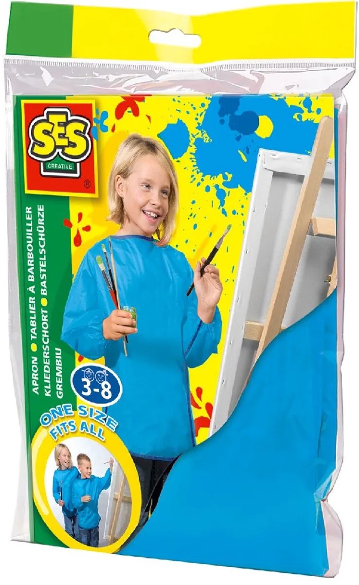 voor Kinderen - Waterdicht met Elastiek - Vanaf 3 Jaar - Knutselen - Schoencadeautjes Sinterklaas de SES Creative en Kliederschort – photo du produit