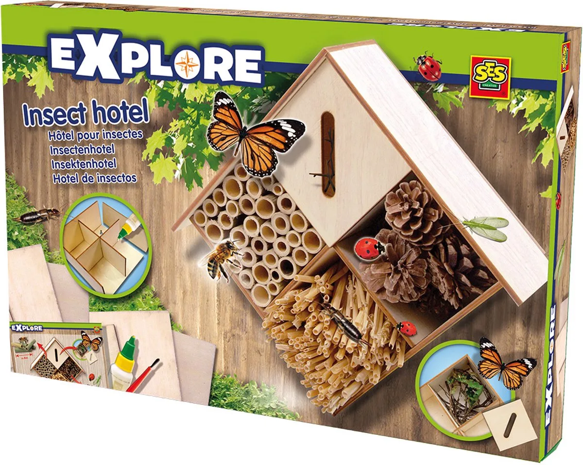 Zelf Bouwen van Hout met Verf - Vanaf 5 Jaar - Buitenspeelgoed - Schoencadeautjes Sinterklaas fra SES Creative i Insectenhotel – produktbillede