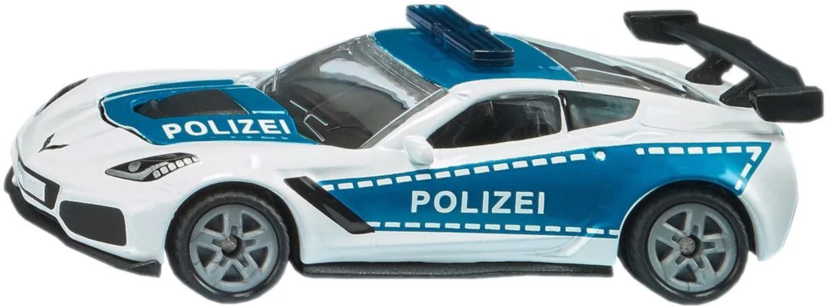 Auto - Chevrolet Corvette ZR1 Politiewagen de Siku en Wit-blauw – photo du produit