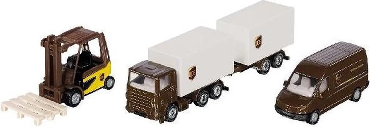 Giftset Ups Logistics 24 Cm Staal Bruin/wit 6-delig (6324) de Siku en Marron – photo du produit