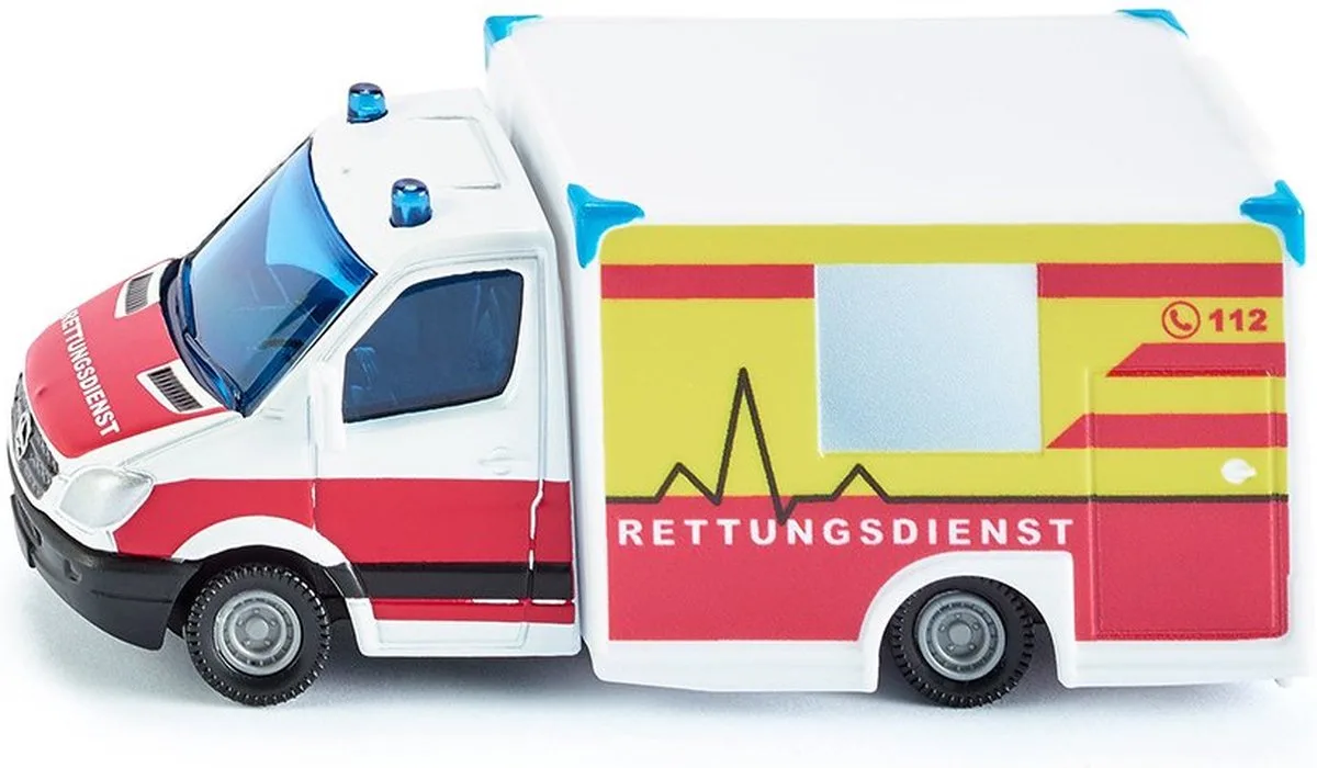 Mercedes Benz Rettungsdienst 12,7 Cm Staal Wit/rood (1536) de Siku en Print – photo du produit
