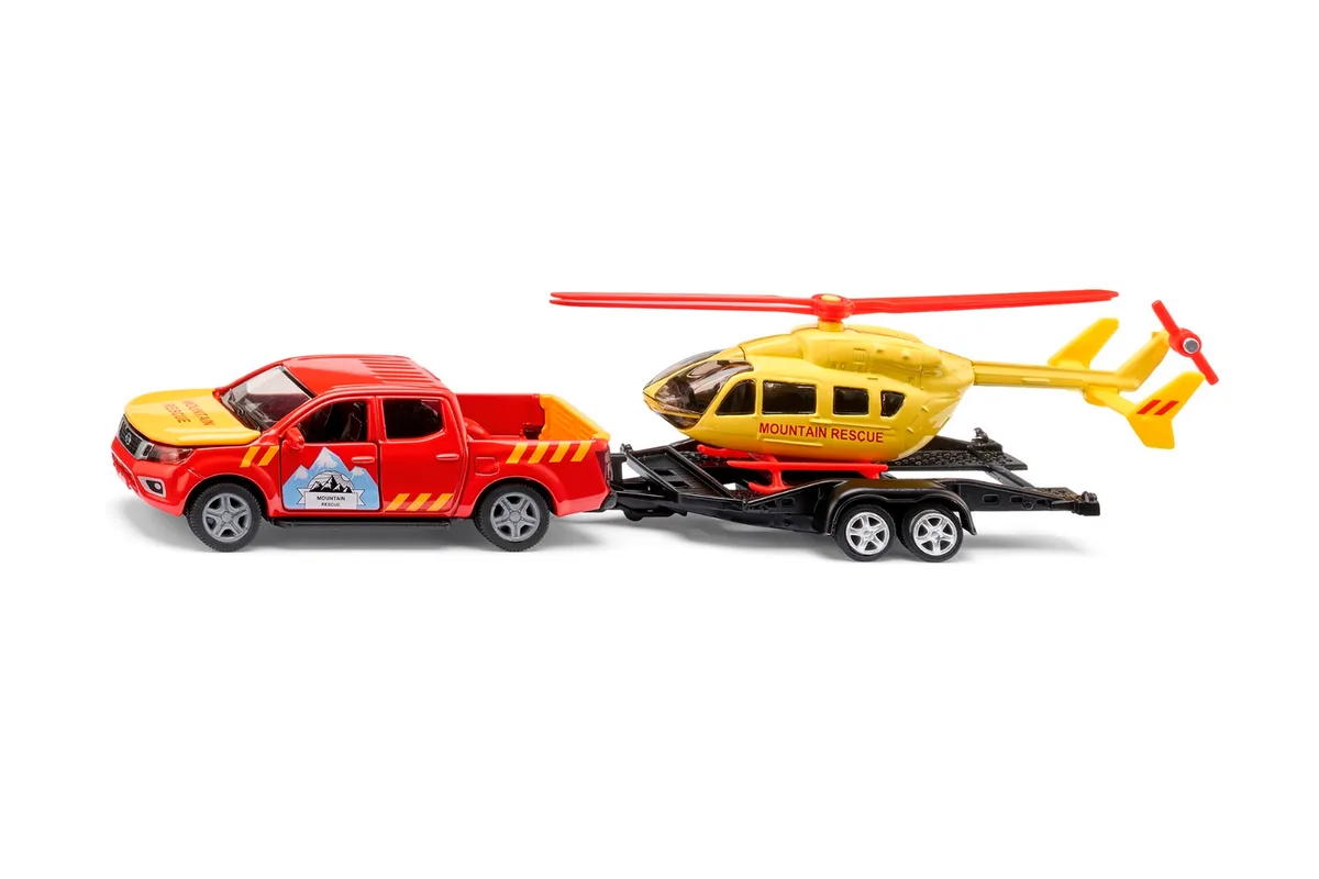 Nissan Navara met helikopter fra Siku – produktbillede