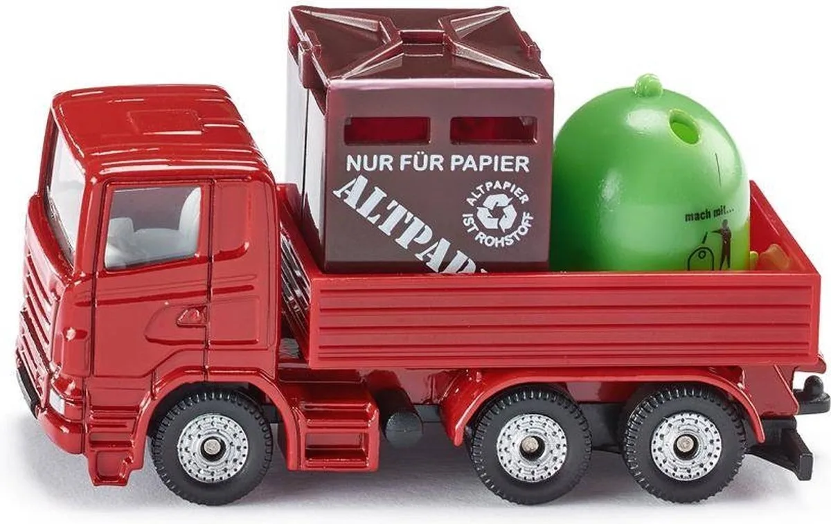 Siku Recycling-Transporter von Siku in Rot – Produktfoto