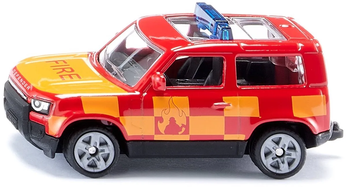 Siku 1568 Land Rover Defender Feuerwehr de Siku en Bleu, Jaune, Gris, Rouge, Noir – photo du produit