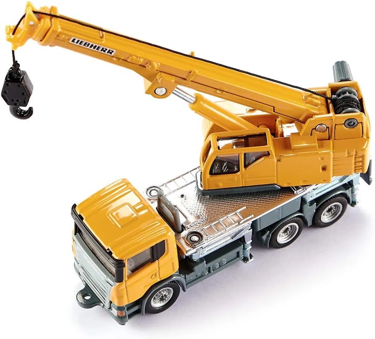 SIKU 1859, Liebherr Telescopische Kraanwagen, schaal 1:87, metaal/kunststof de Siku en Jaune – photo du produit