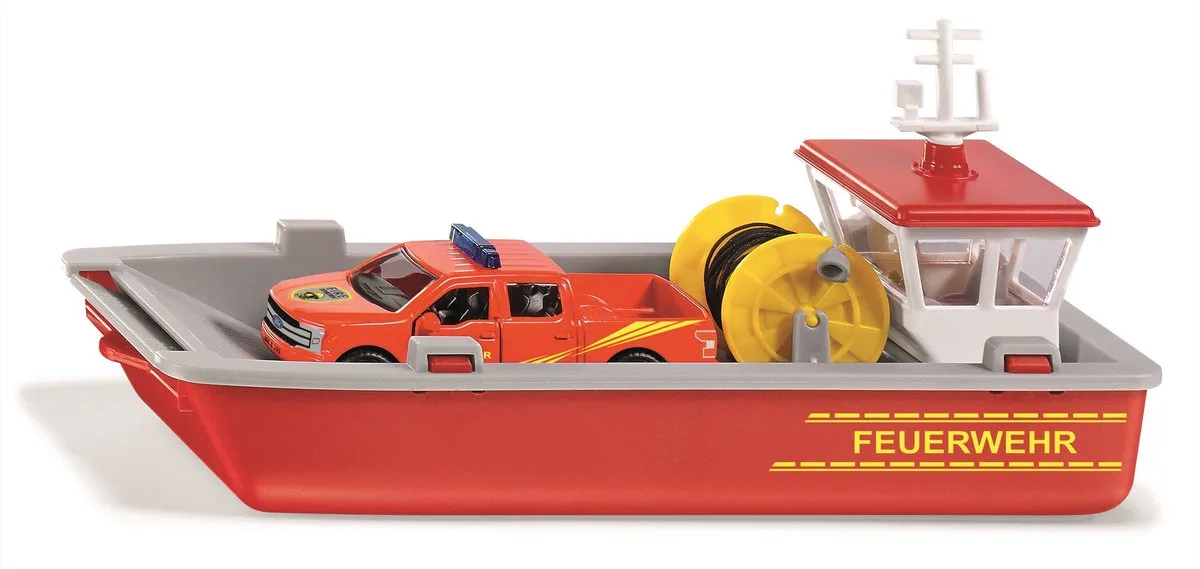 2117 SUPER Feuerwehr Arbeitsboot, Spielfahrzeug von Siku in Mehrfarbig – Produktfoto