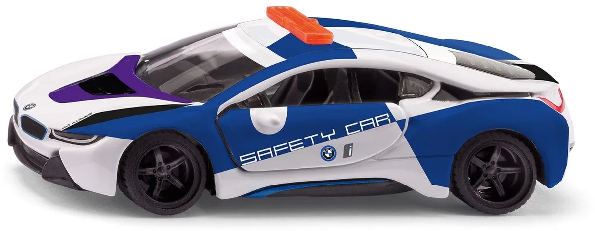 2319 SUPER BMW i8 Safety Car, Modellfahrzeug von Siku in Weiß, Blau – Produktfoto