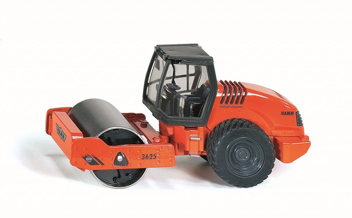 SIKU 3530 Hamm Wals, schaal 1:50, metaal/kunststof, Draaibare roller de Siku en Orange – photo du produit