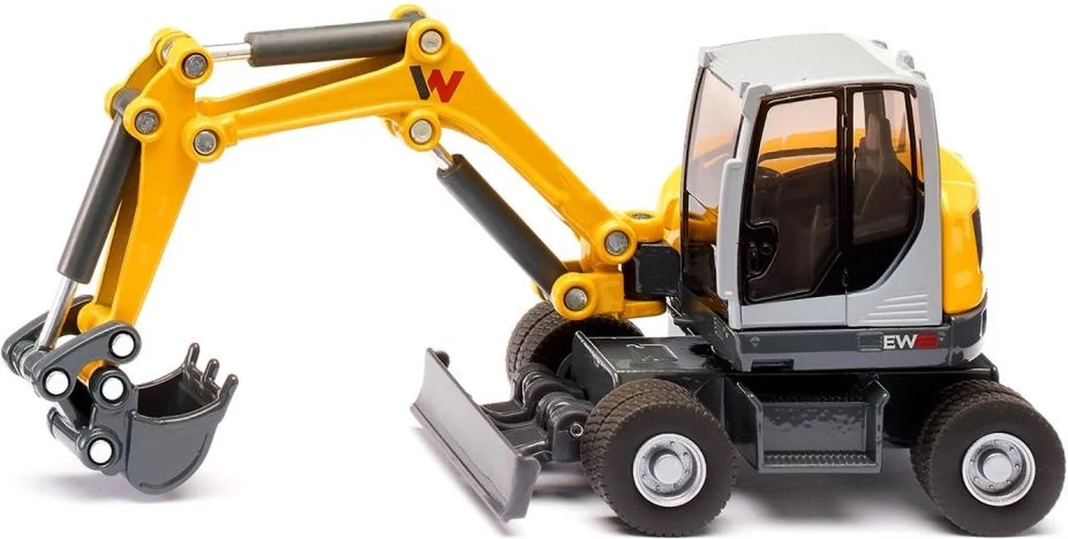 SIKU 3560, Graafmachine Wacker Neuson EW65, 1:50, talrijke beweegbare functies de Siku en Jaune – photo du produit