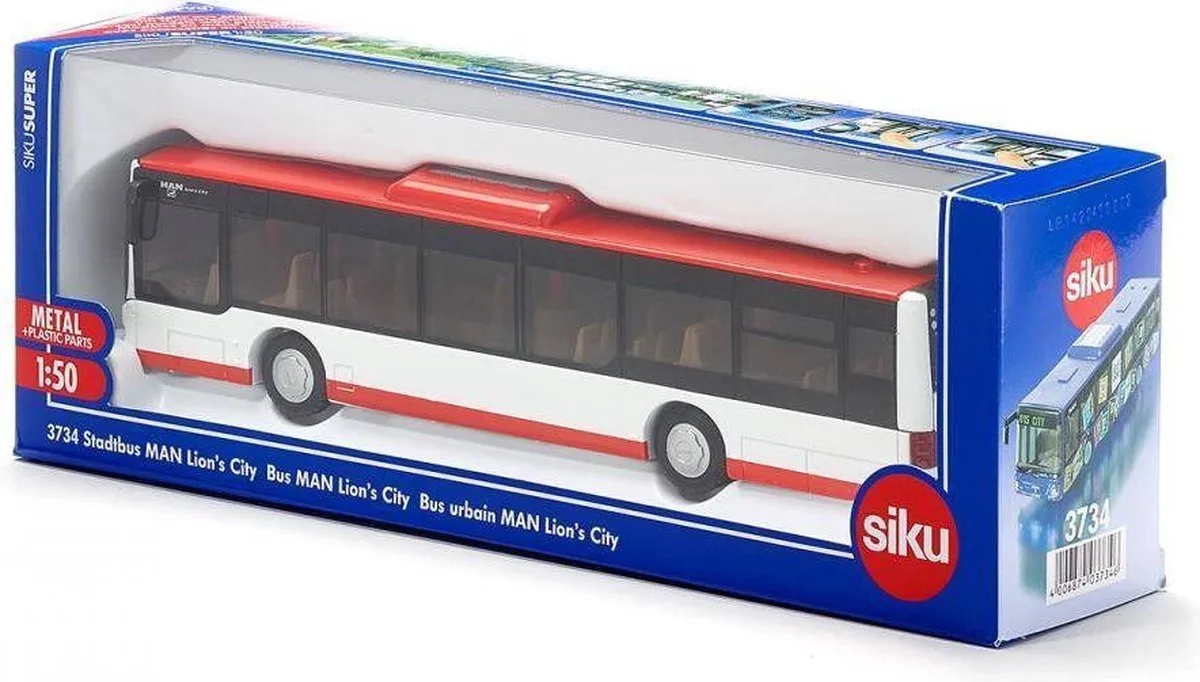 SIKU 3734 MAN Stadbus de Siku en Rouge – photo du produit