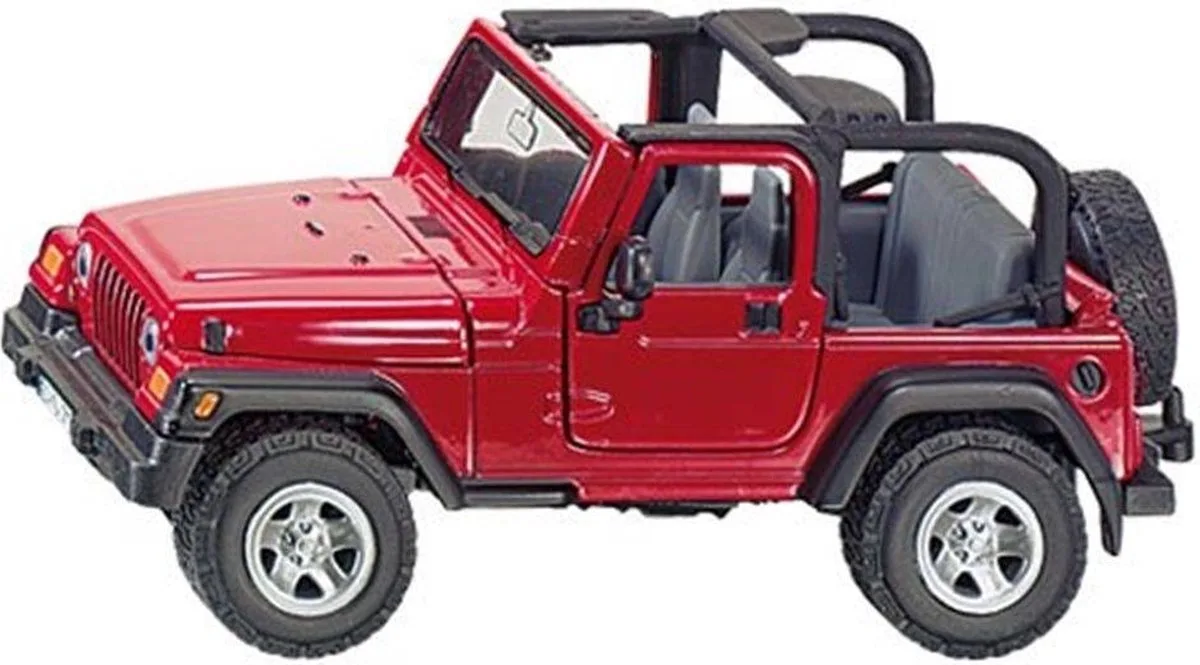 Siku 4870 Jeep Wrangler, schaal 1:32, Metaal/kunststof de Siku en Rouge – photo du produit