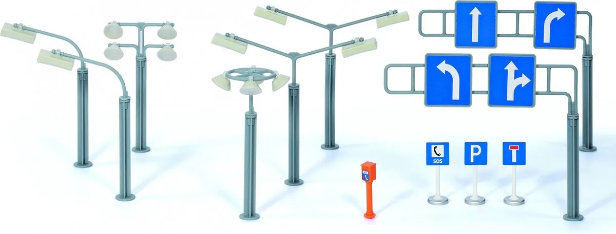 SIKU 5594 World Toebehoren Verkeersborden en Verkeerslichten by Siku in Grey – product photo