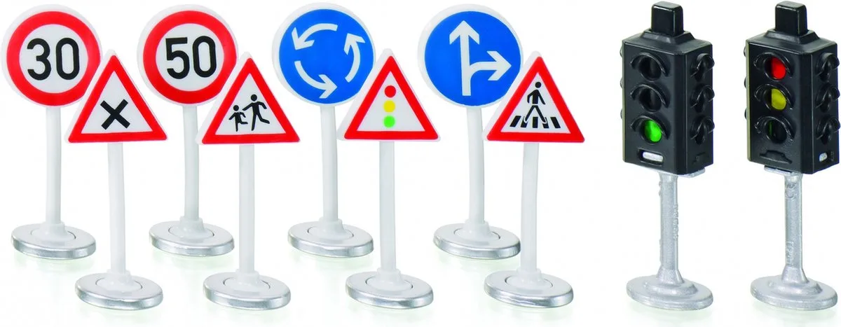 Modellauto siku World Ampeln und Schilder 10 Teile van Siku in Meerkleurig – productfoto