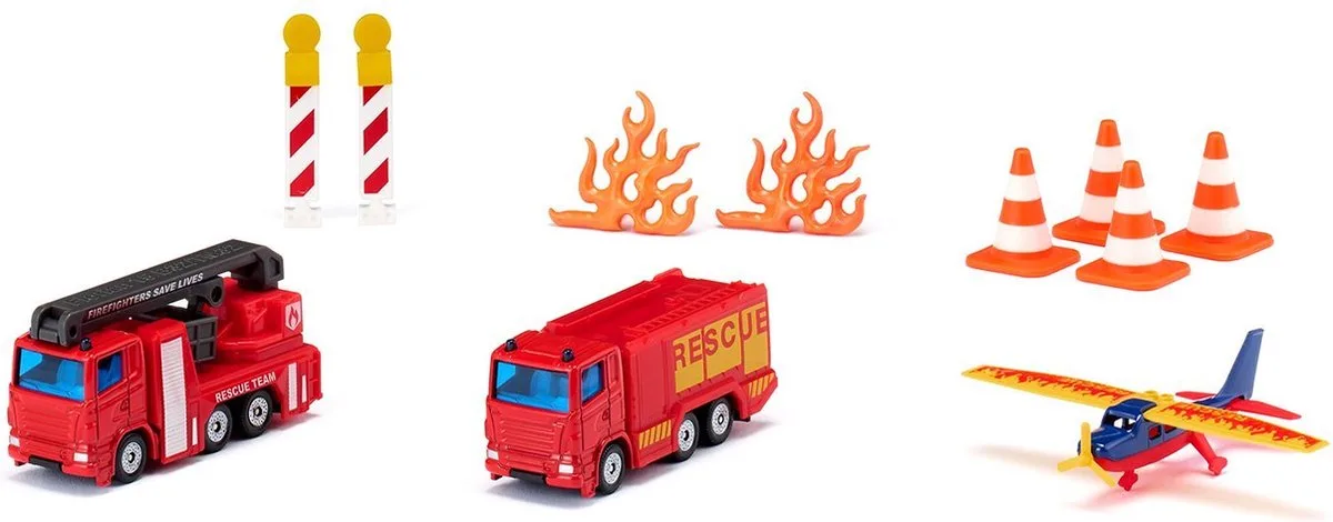 Siku 6330 geschenkset firefighters de Siku en Noir, Orange, Rouge, Blanc – photo du produit