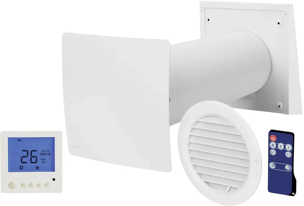 Ventilator met warmteterugwinning 15 m³/h, 30 m³/h, 50 m³/h Energielabel: A (A+ - G) 50076 fra Siku – produktbillede