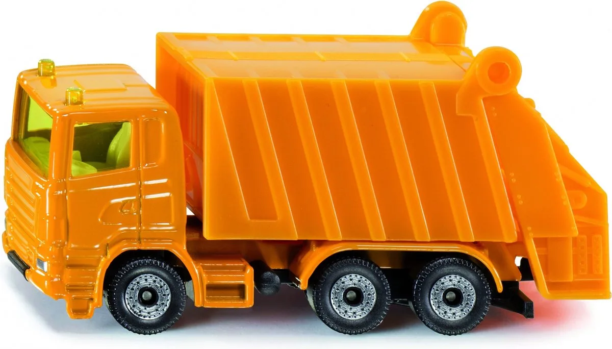 Vuilniswagen - speelgoed truck - modelauto - 10 cm - kinder speelgoed från Siku i Gul – produktbild