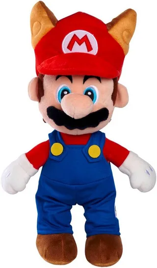 Super Mario Pluche - Raccoon Mario (30cm) van Simba Toys – productfoto 2 van 2