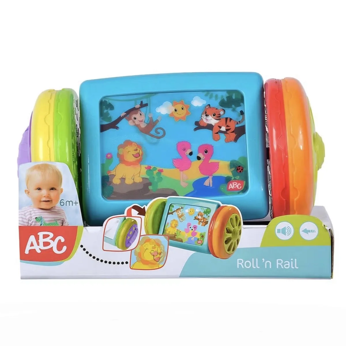 ABC Roll 'n Rail - Rollende activiteiten speelgoed - geluiden - ontdekken - 6m+ by Simba in Multicolour – product photo