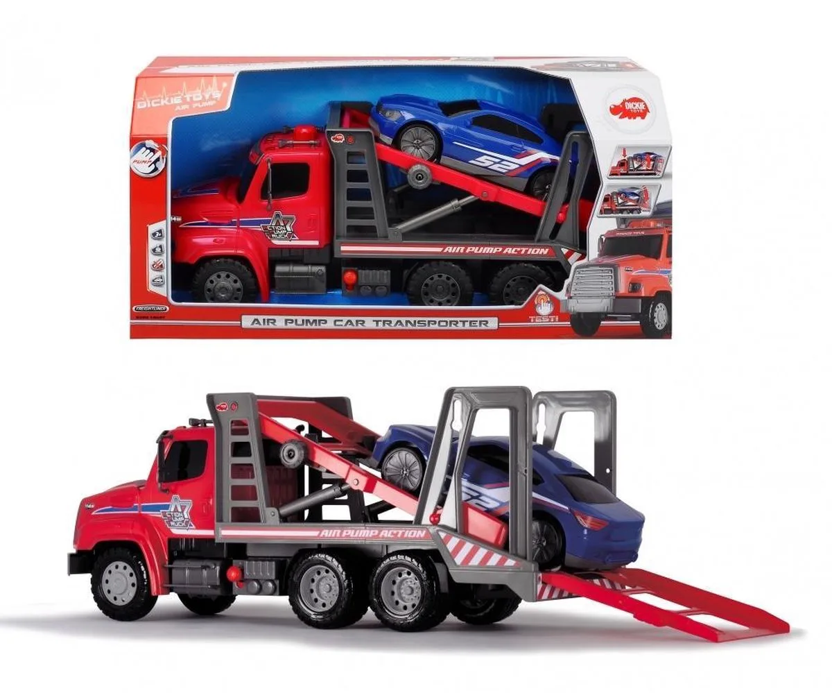 AIR PUMP - AUTO TRANSPORTEUR(57CM) fra Simba i Rød, Hvid – produktbillede