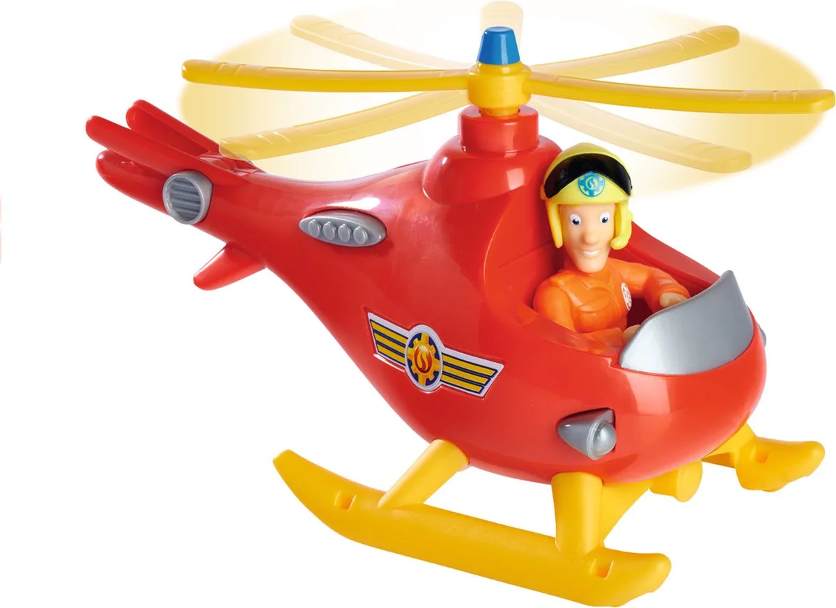Brandweerman Sam met Tom Thomas Figuur - Helikopter - Speelgoedvoertuig - vanaf 3 jaar van Simba in Wallaby – productfoto