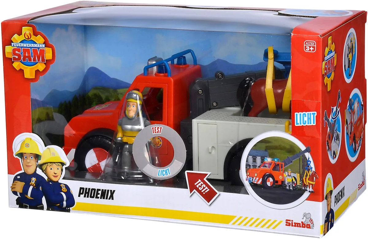 Brandweerman Sam Phoenix Takelwagen met Paard von Simba in Mehrfarbig – Produktfoto