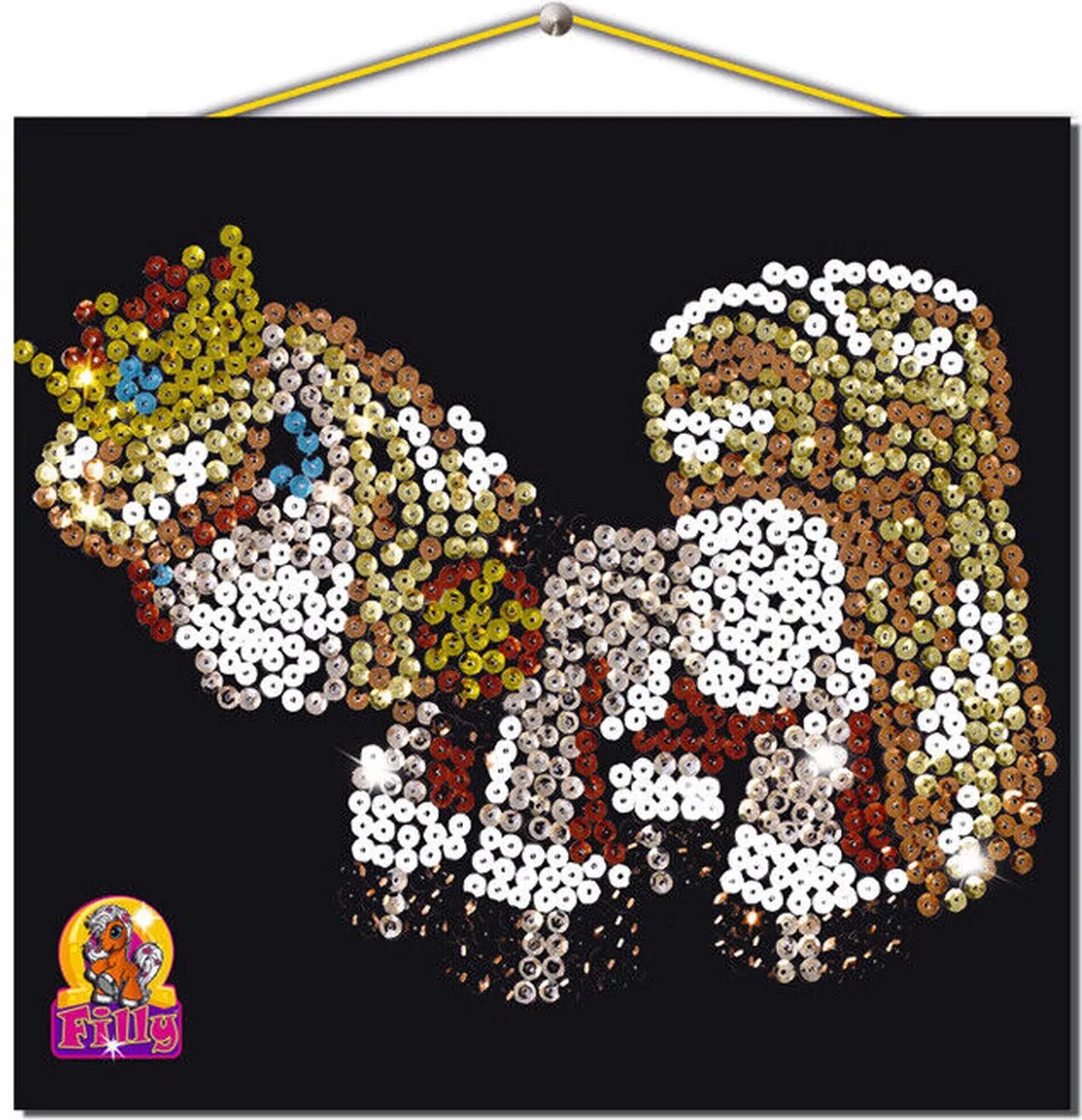 Creatieset "Filly unicorn - Glanzende pailletten", 26x23 cm, 3 soorten, 3 + Simba van Simba in Meerkleurig – productfoto