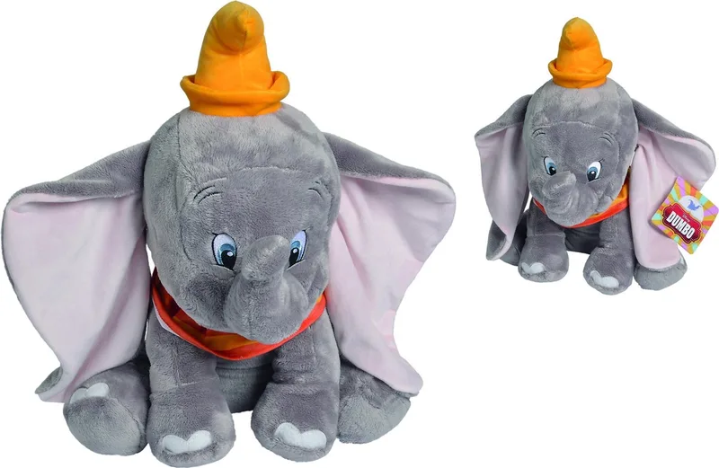 Disney - Dumbo/Dombo - 45 cm - Pluche - Alle leeftijden - Knuffel von Simba in Grau – Produktfoto