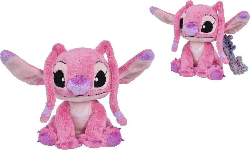 Disney - Lilo & Stitch - Angel - 25 cm - Pluche - Alle leeftijden - Knuffel von Simba in Rosa – Produktfoto