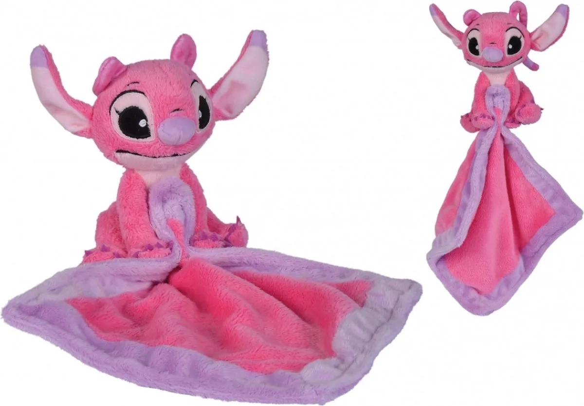 Disney - Lilo & Stitch - Angel - 37 cm - Blauw - Alle leeftijden - Knuffeldoek van Simba in Roze – productfoto