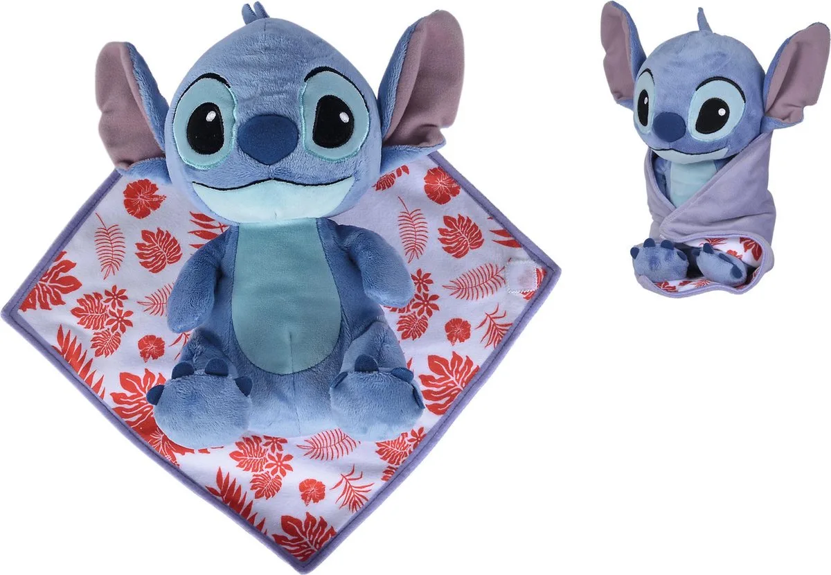 Disney - Lilo & Stitch - Blankee Stitch - Pluche - 25 cm - Alle leeftijden - Knuffel by Simba in Blue – product photo