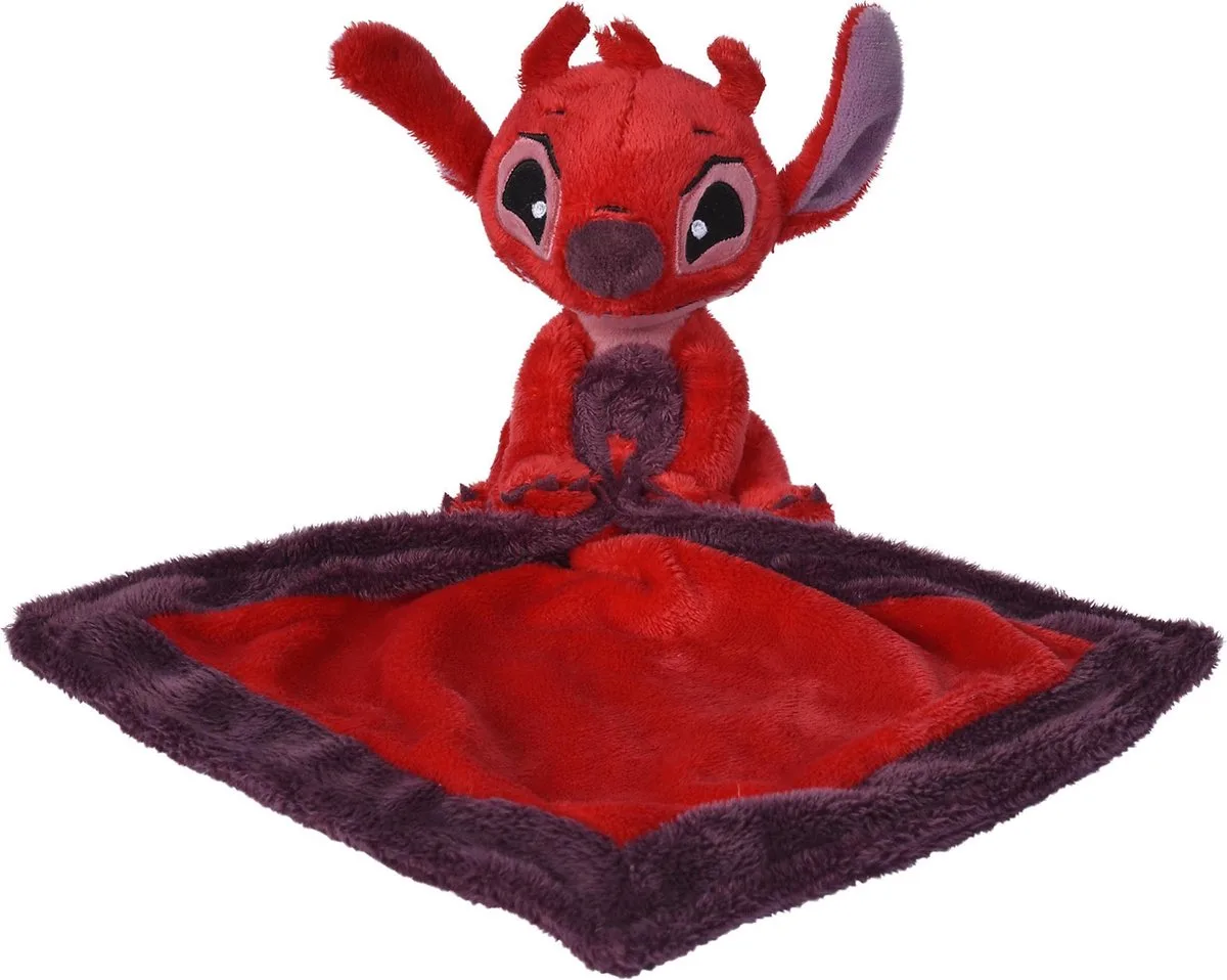 Disney - Lilo & Stitch Soft Leroy Holding Comforter - 22 x 22 cm - Knuffeldoek van Simba in Rood – productfoto