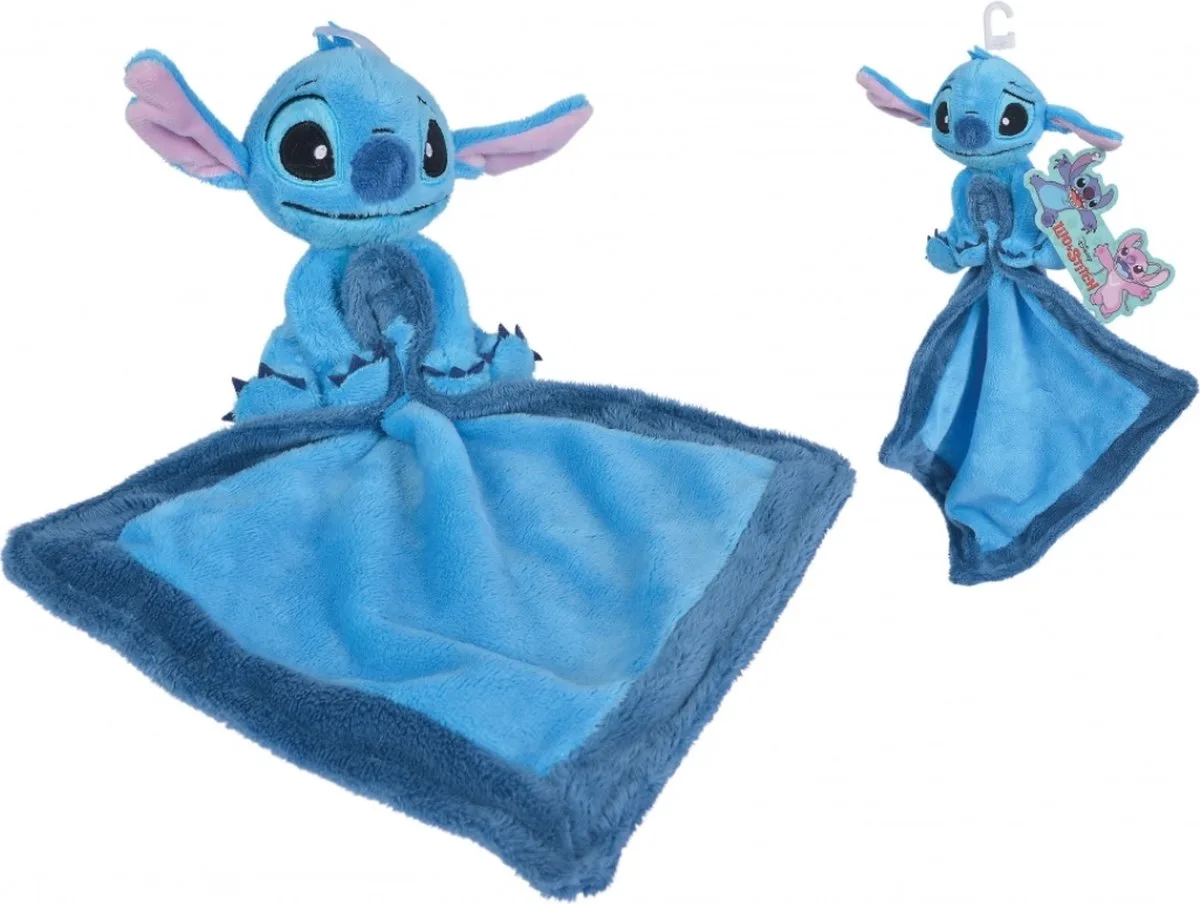 Disney - Lilo & Stitch - Stitch - 37 cm - Alle leeftijden - Knuffeldoek van Simba in Blauw – productfoto