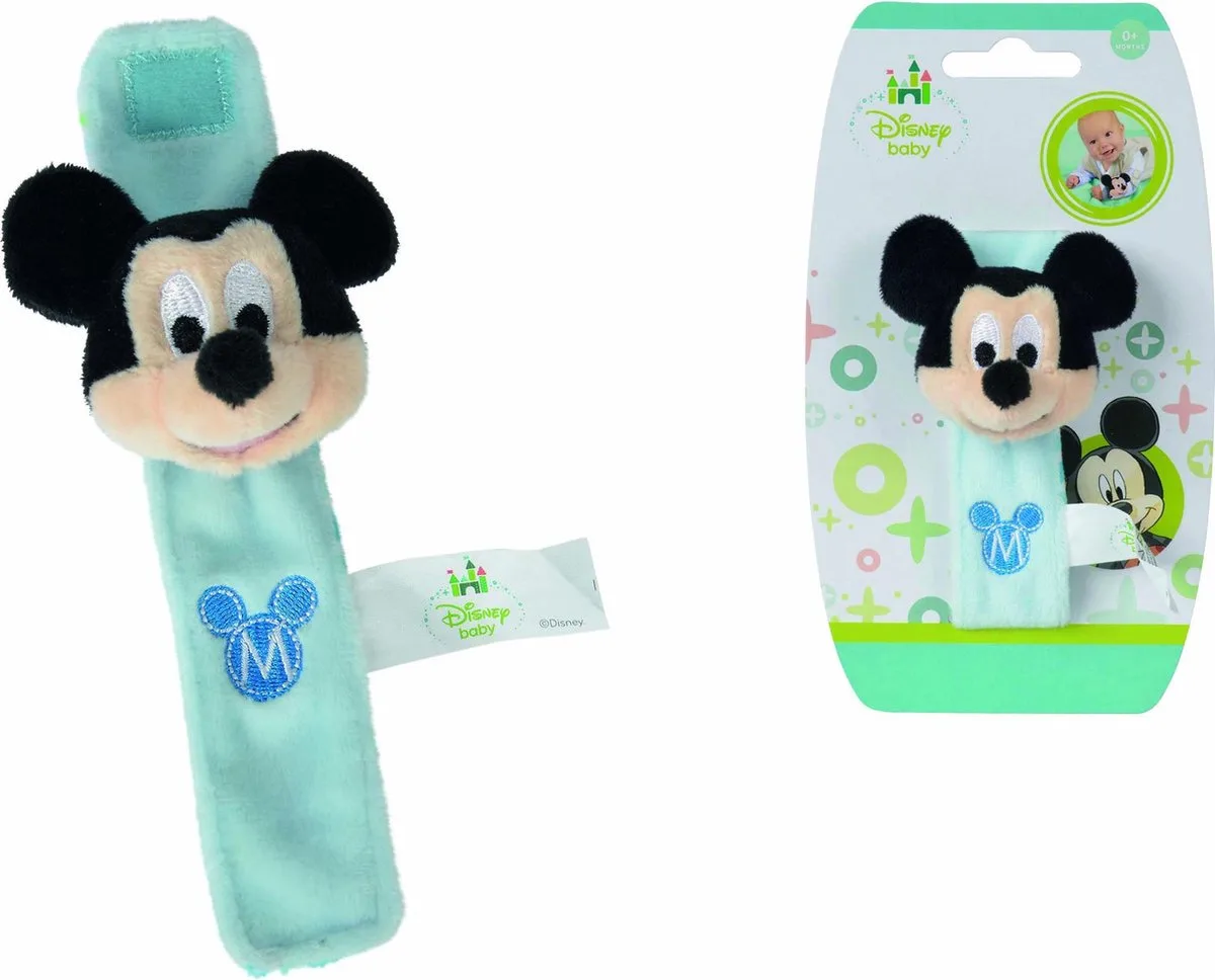 Disney Mickey Arm Rattle Mickey Minnie Mouse knuffel pop Disney Speelgoed - Mini Mouse & Micky Mouse van Simba in Blauw – productfoto